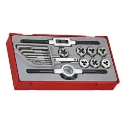 17pc Metric Tap & Die Set - TC-Tray